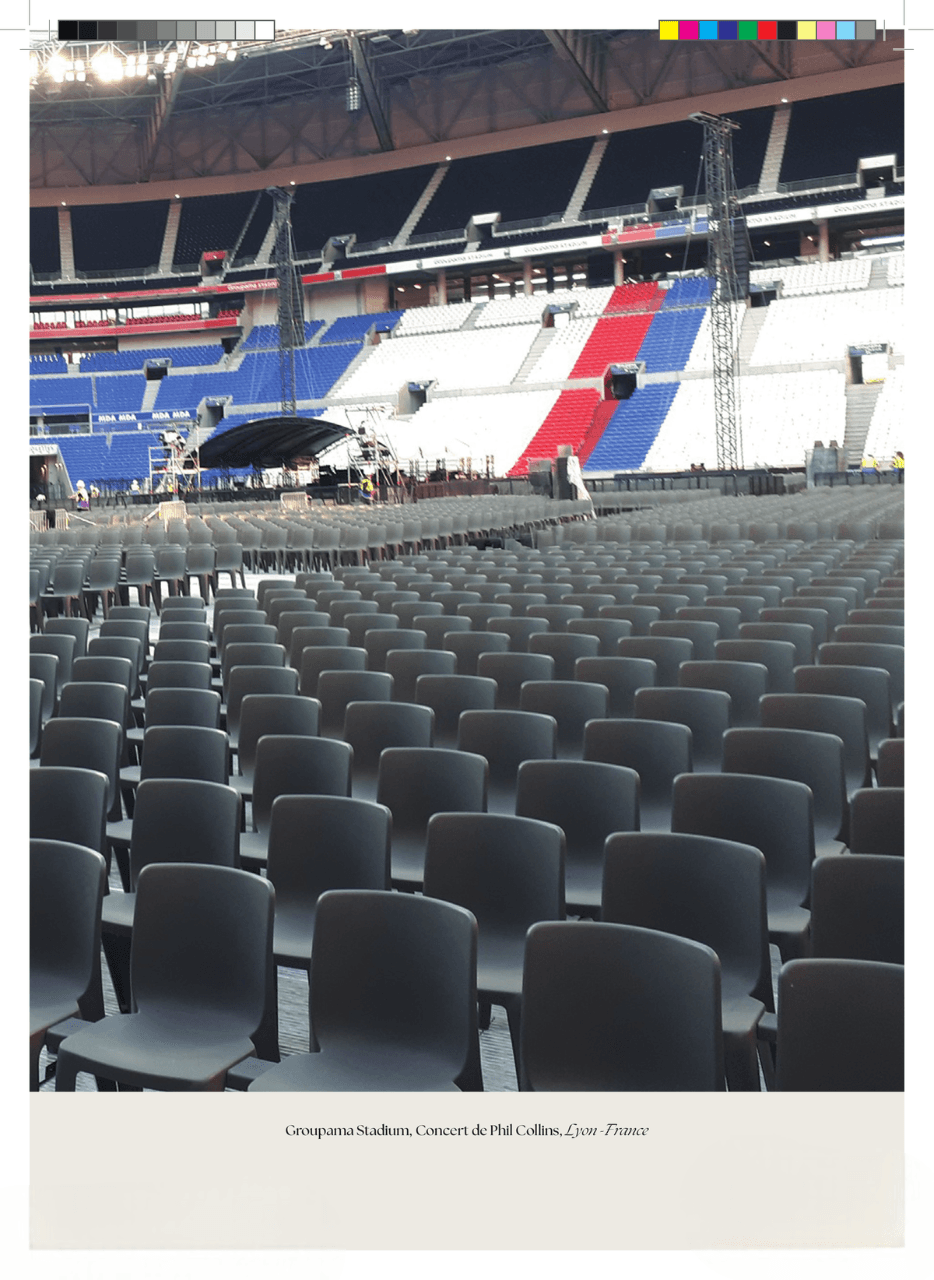 Chaises DENVER en mise en situation événementielle — Groupama Stadium