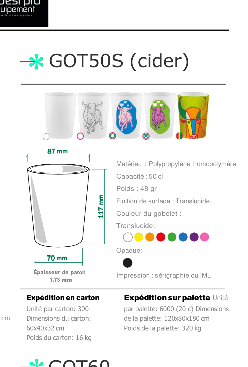 Cider — gobelet réutilisable