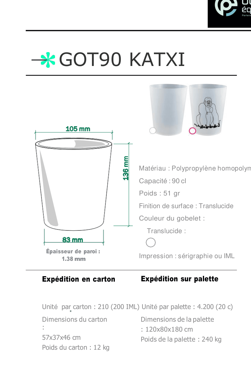 KATXI — gobelet réutilisable
